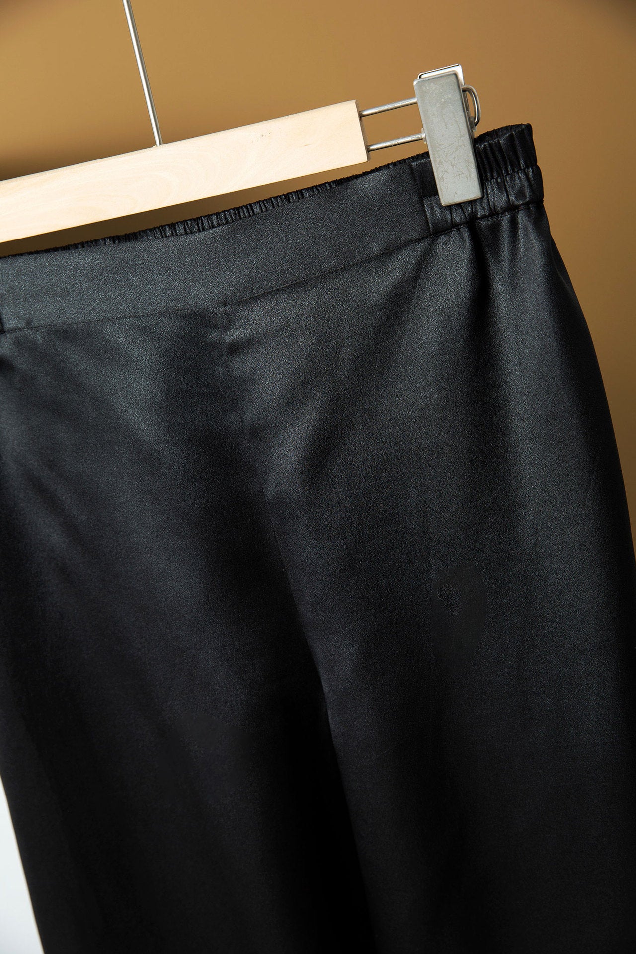 Silk Xiangyunsha leather glossy old material silk wide-leg pants