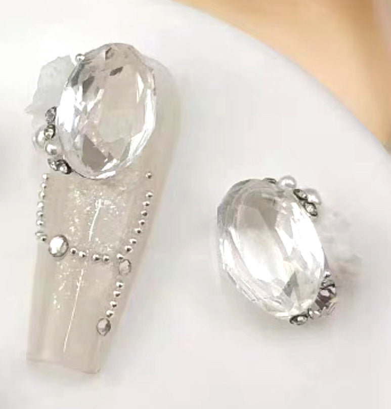 Rock sugar crystal pile diamond nail accessories