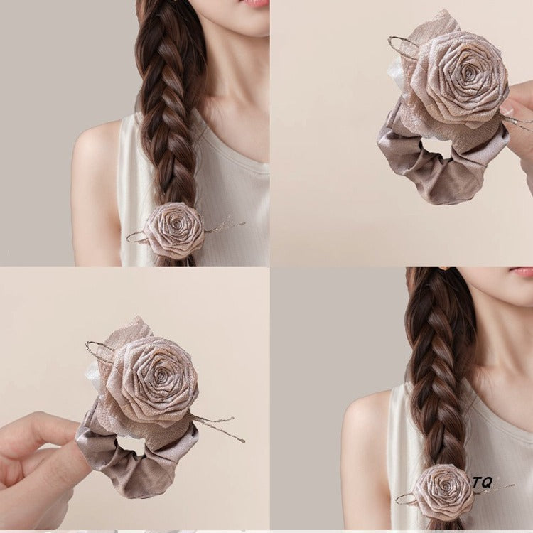 Dried rose hair band