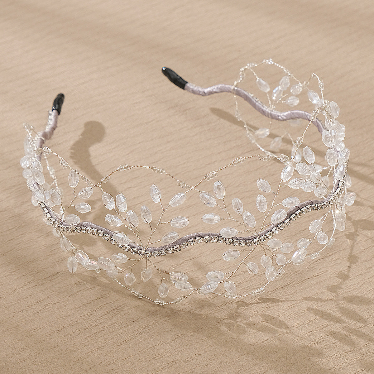 Vintage Handmade Beaded Braided Headband