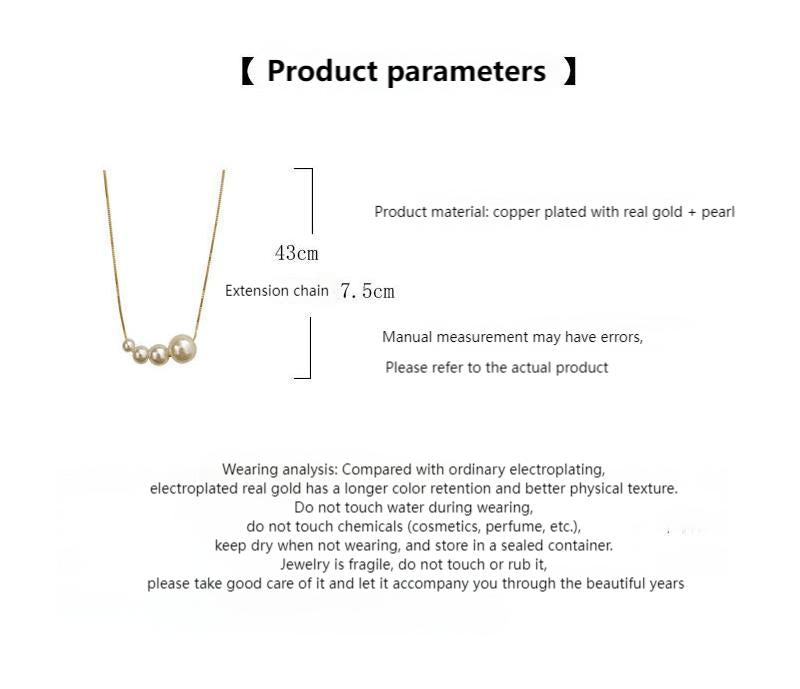 Pearl necklace high-end design niche clavicle chain