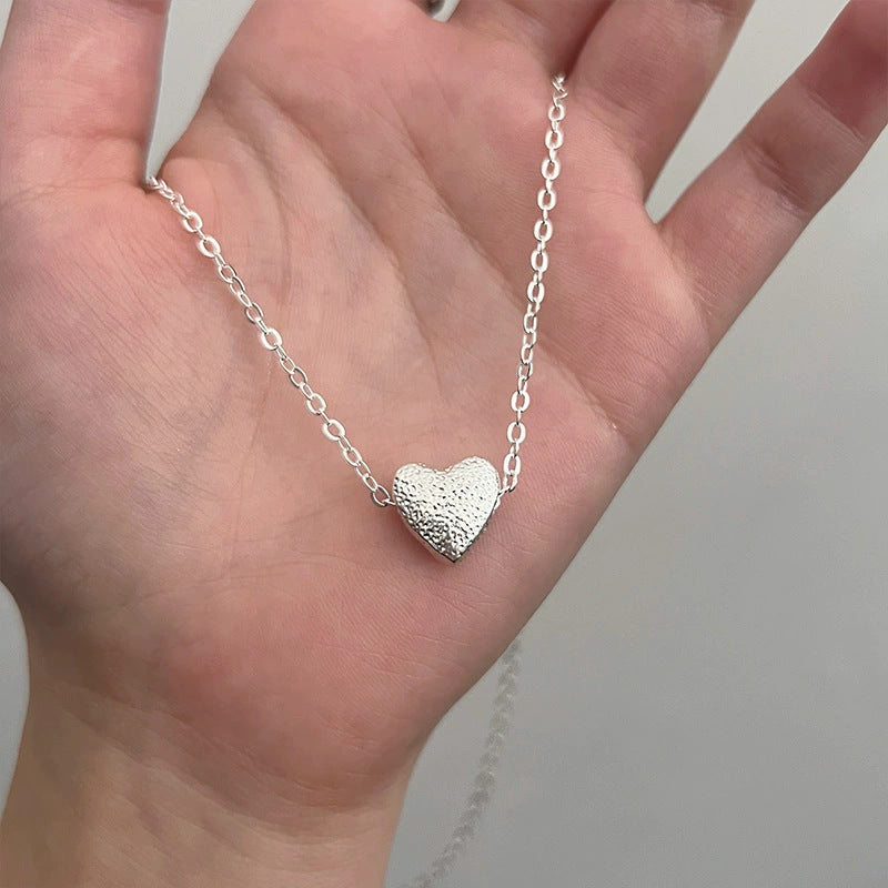 French retro heart necklace