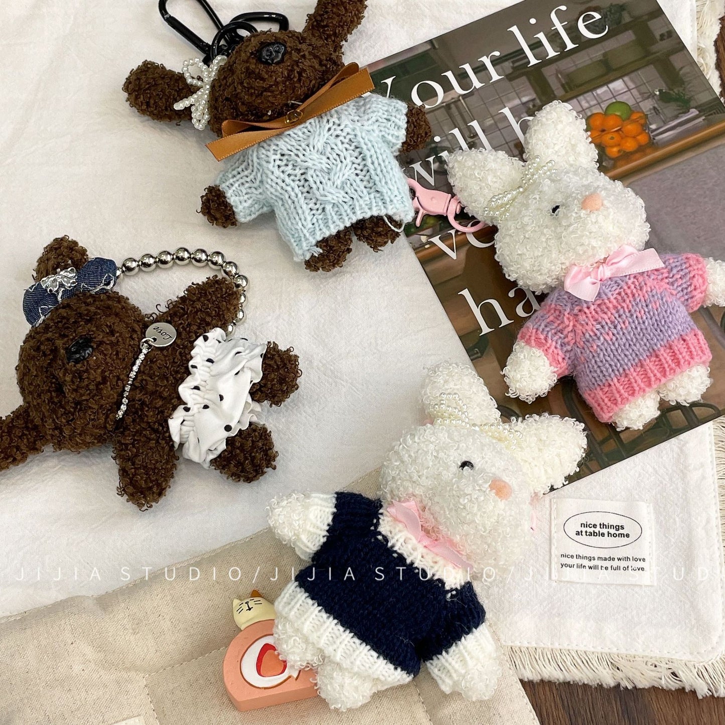 Korean long-eared bubble puppy rabbit pendant