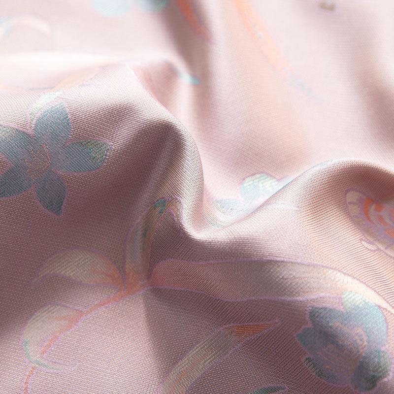 Double-sided different-color new Chinese style silk jacquard dress