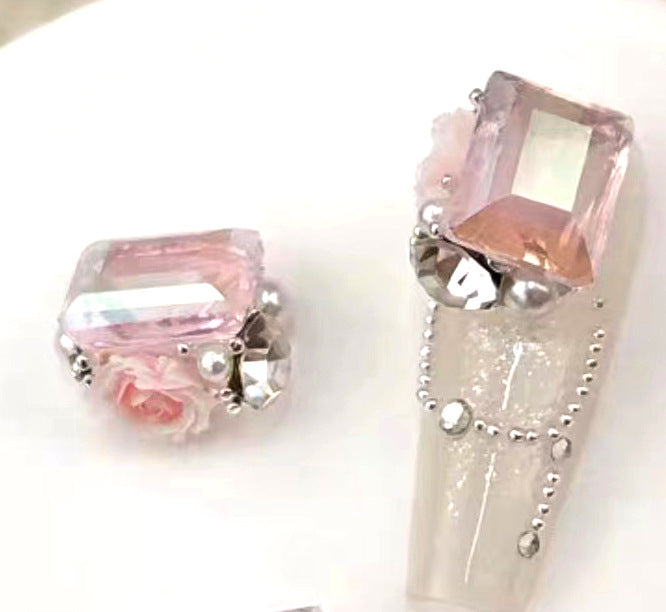 Rock sugar crystal pile diamond nail accessories