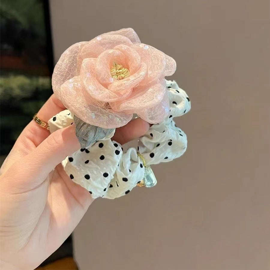 Dried rose hair band