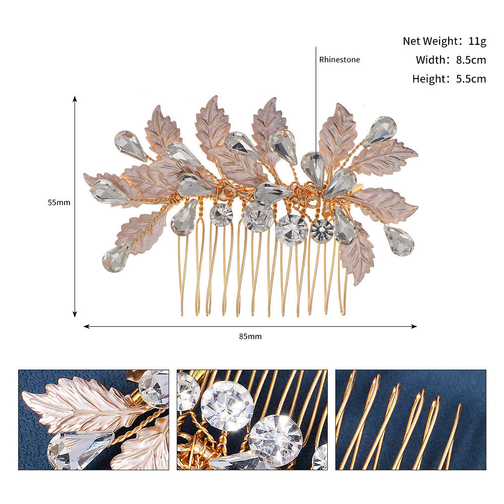 Ancient style Xiuhe handmade rhinestone comb