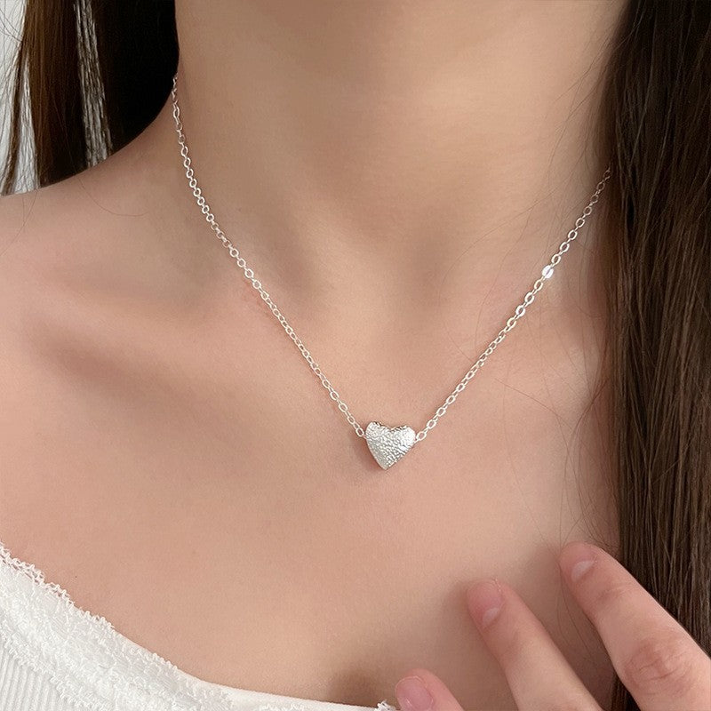 French retro heart necklace