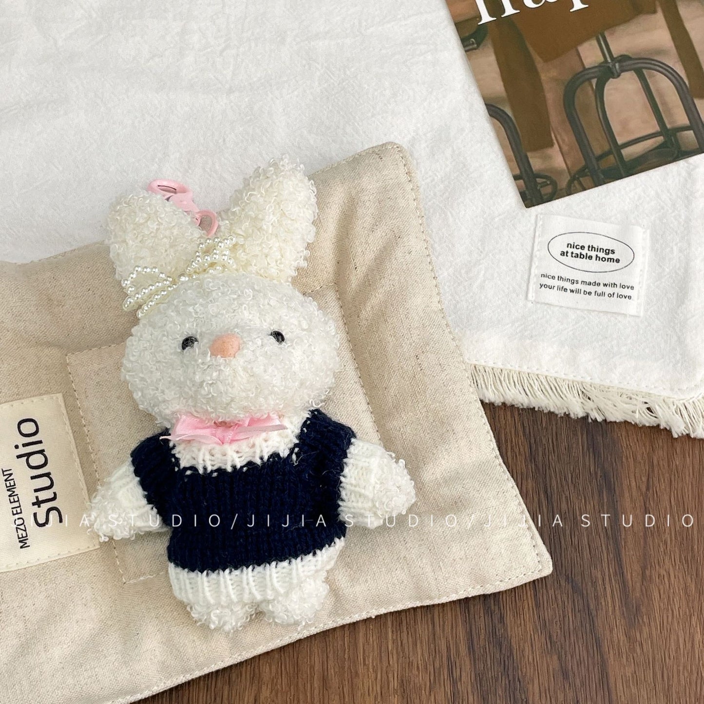 Korean long-eared bubble puppy rabbit pendant