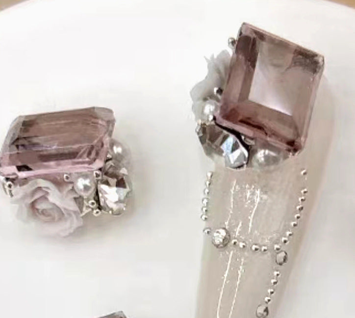 Rock sugar crystal pile diamond nail accessories