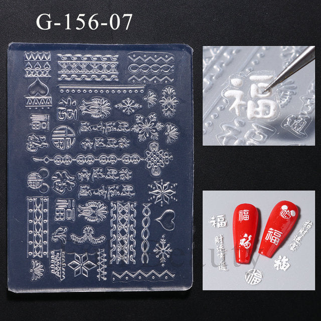 New nail carving silicone mold