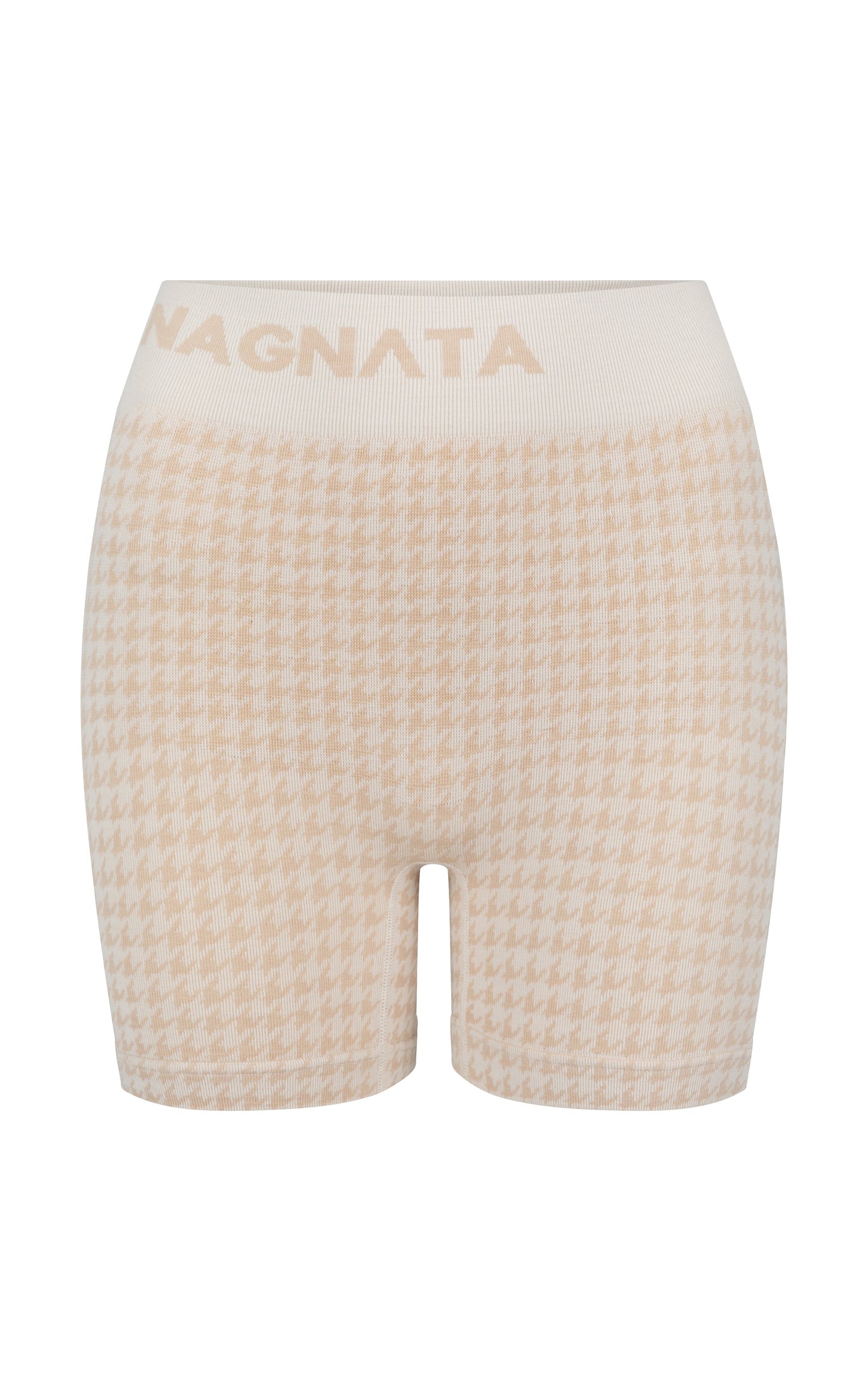 Houndstooth Wool Mini Short - Bone White