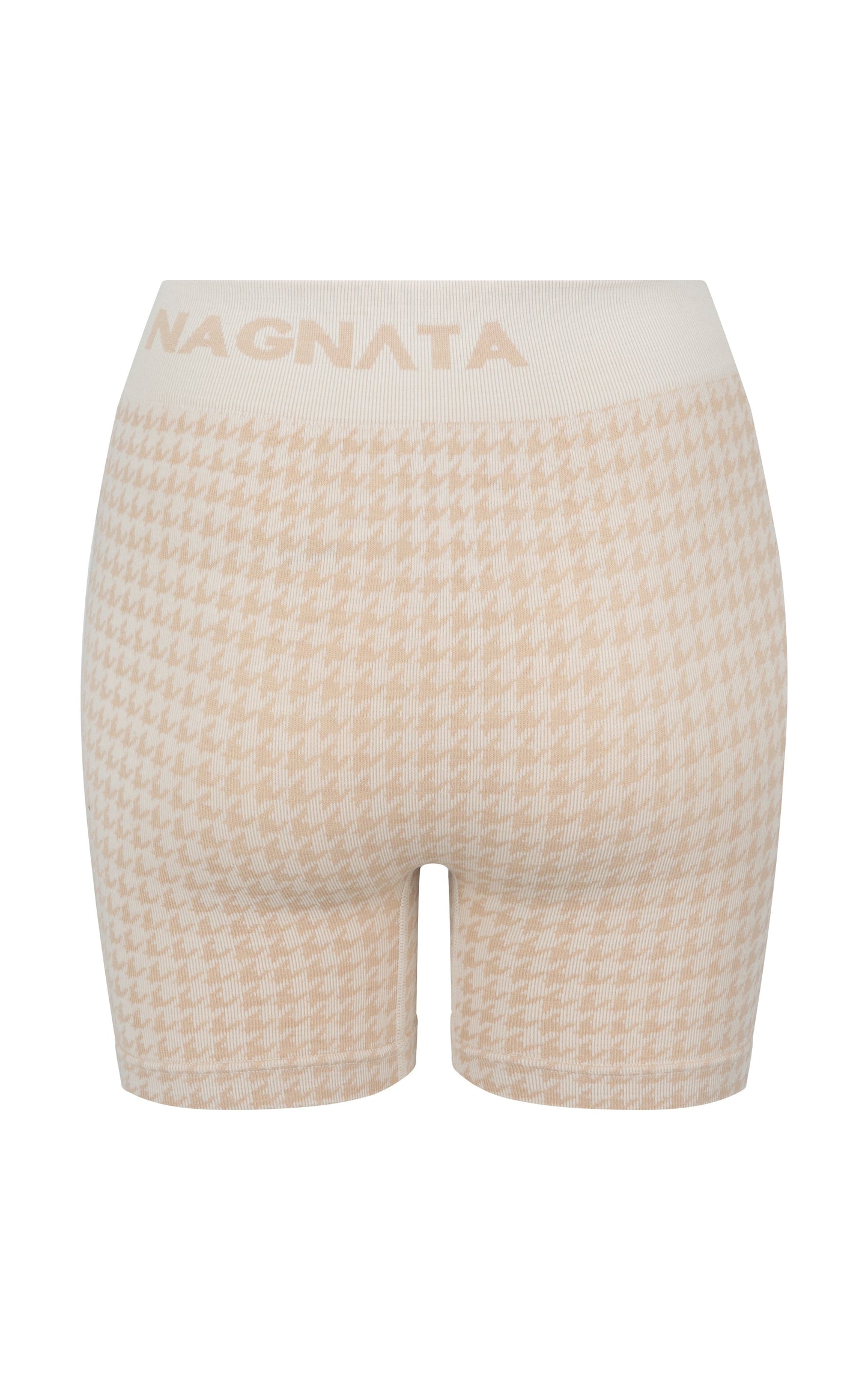 Houndstooth Wool Mini Short - Bone White