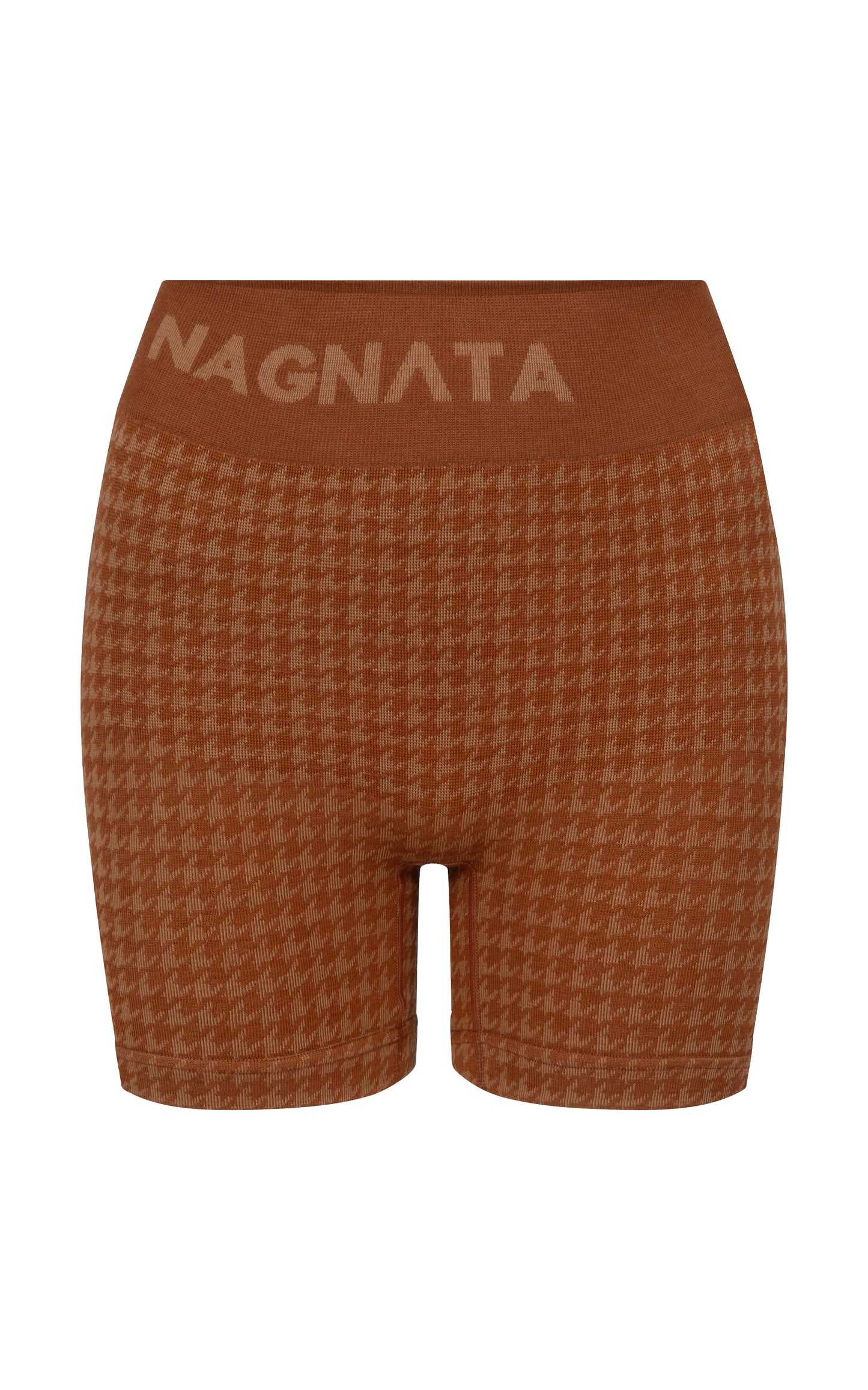 Houndstooth Wool Mini Short - Spice
