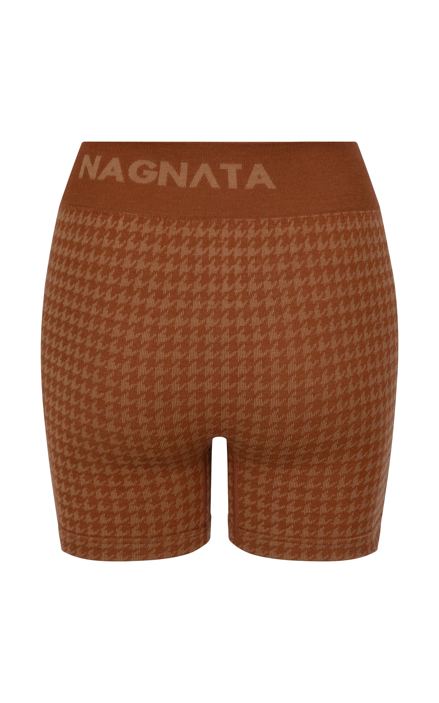 Houndstooth Wool Mini Short - Spice