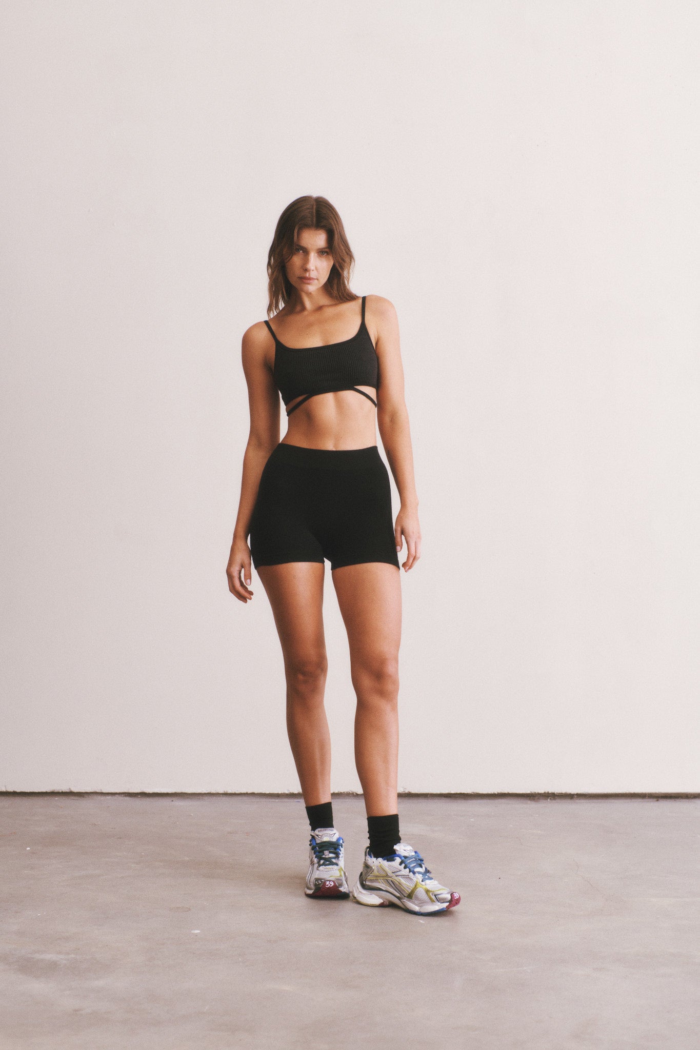 Splice Wool Bralet - Black