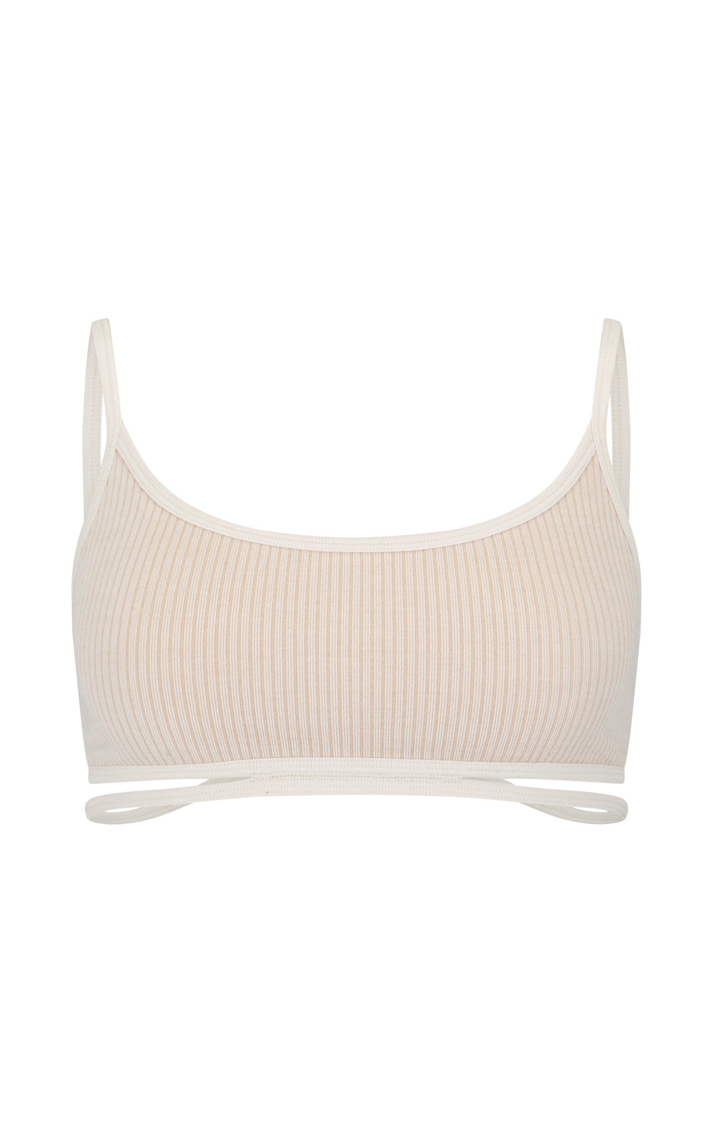Splice Wool Bralet - Bone White