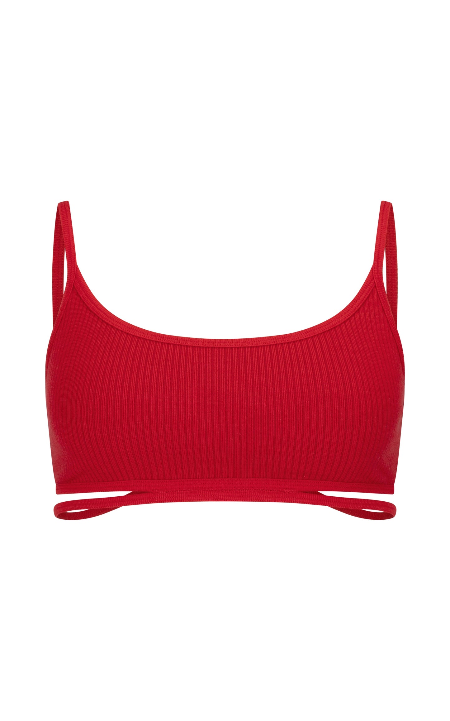 Splice Wool Bralet - Crimson