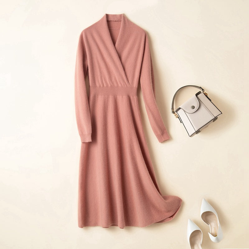 Crossover V-neck cashmere sweater