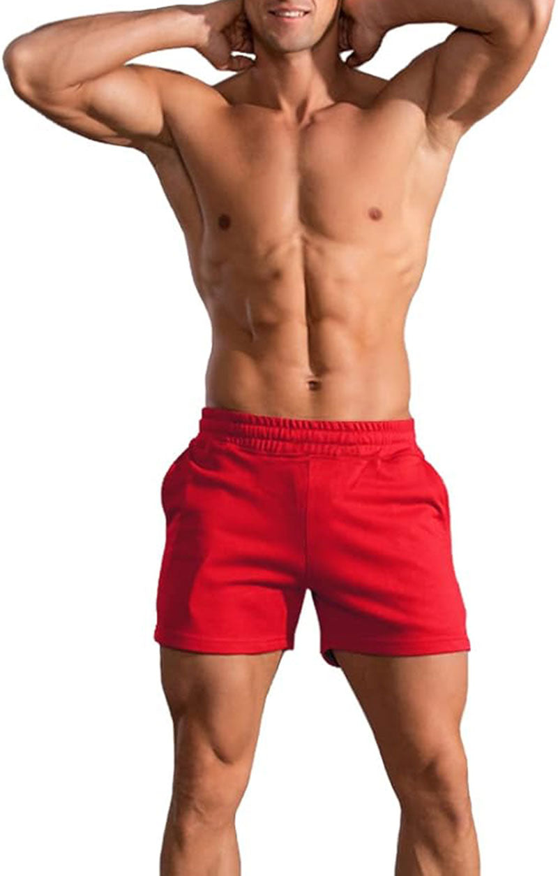 Men Bodybuilding Gym Workout Shorts Running Sports Fitness Cotton