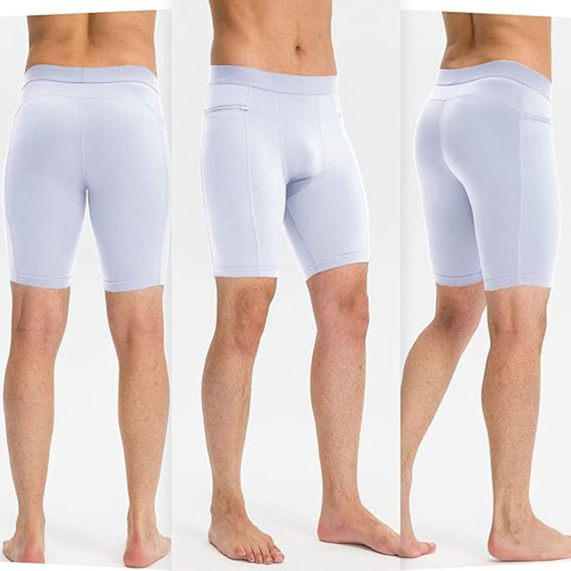 Mens Compression Running Shorts Moisture Wicking Muscle Support