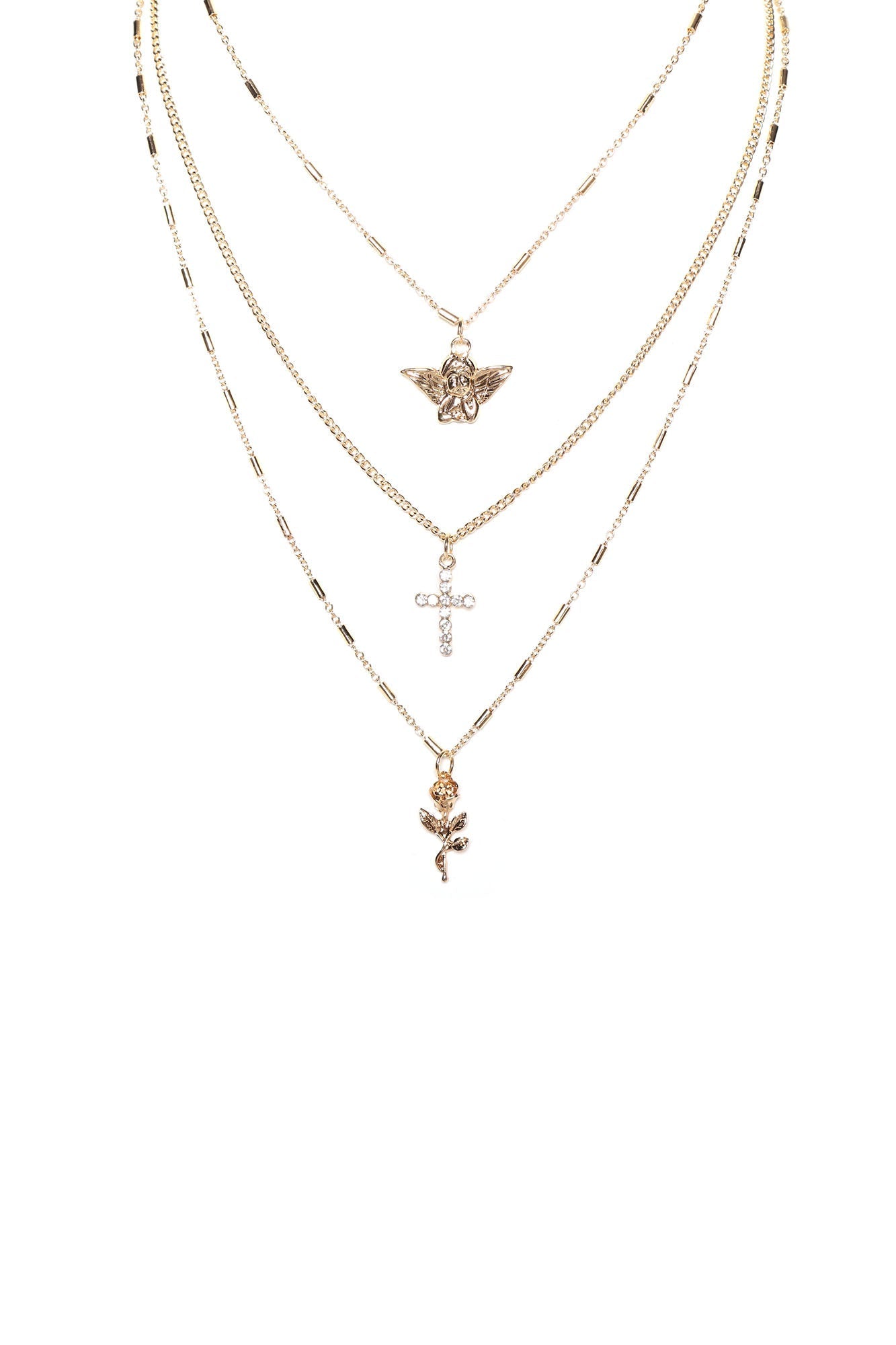 Forever Blessed Layered Necklace – Gold