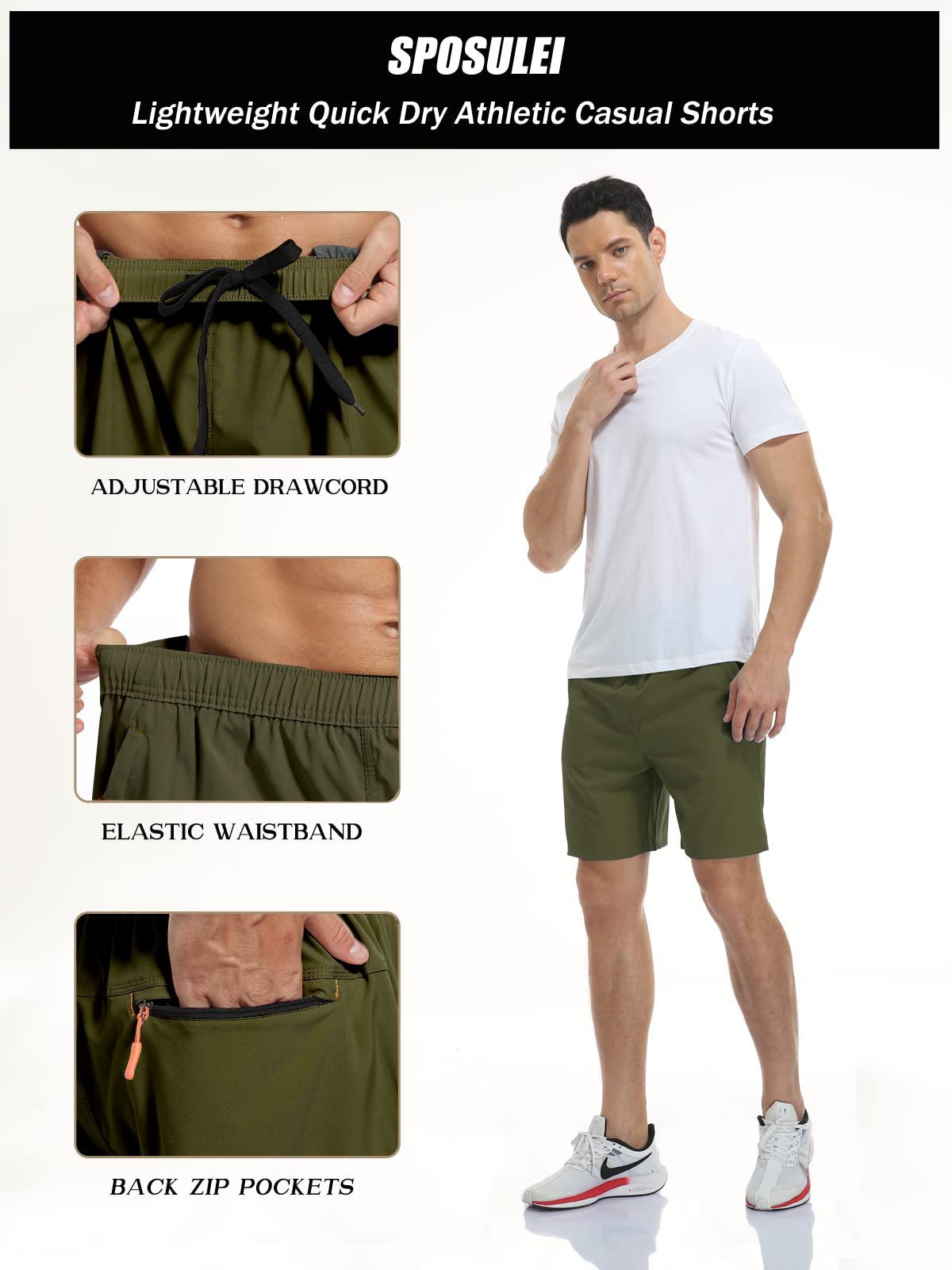 Double-layer sports loose outdoor breathable quick-drying shorts