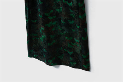 Silk shantung silk jacquard flower Chinese style dress