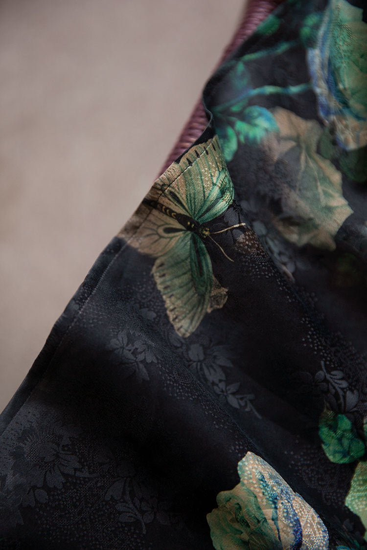 Mulberry silk side zipper bottoming suspender dress