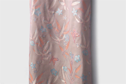Double-sided different-color new Chinese style silk jacquard dress