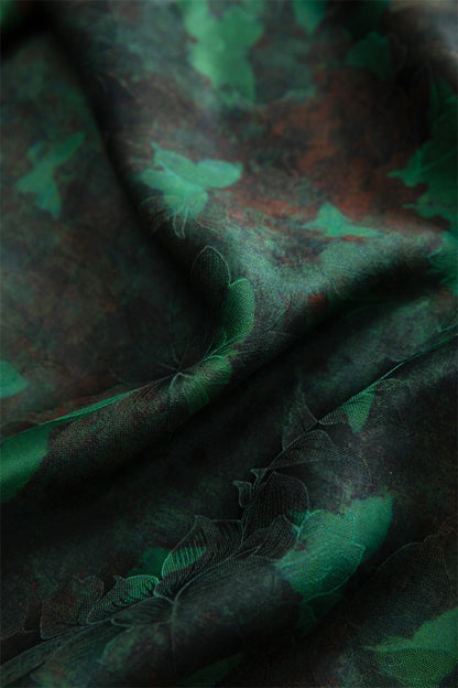Silk shantung silk jacquard flower Chinese style dress