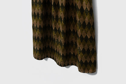 Silk Xiangyunsha round neck with pockets printed loose vest skirt for women new mulberry silk long vest skirt