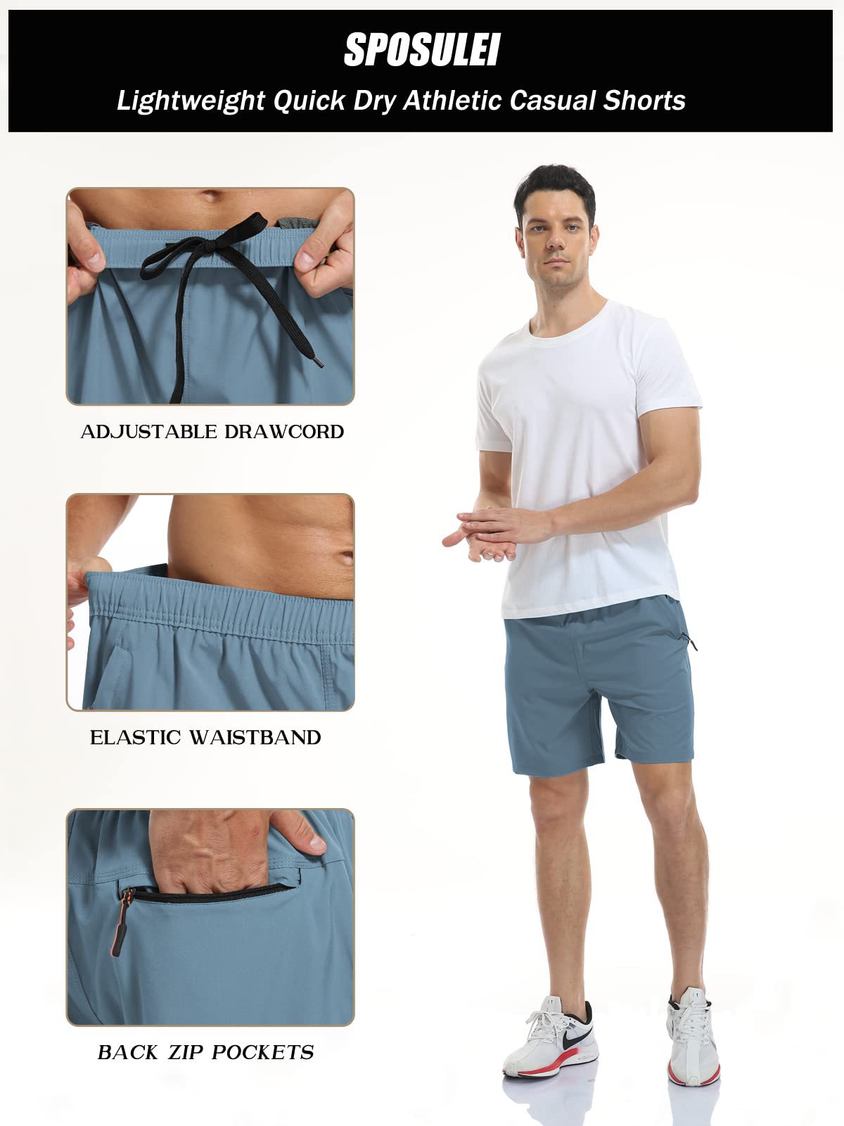 Double-layer sports loose outdoor breathable quick-drying shorts