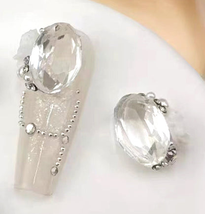 Rock sugar crystal pile diamond nail accessories