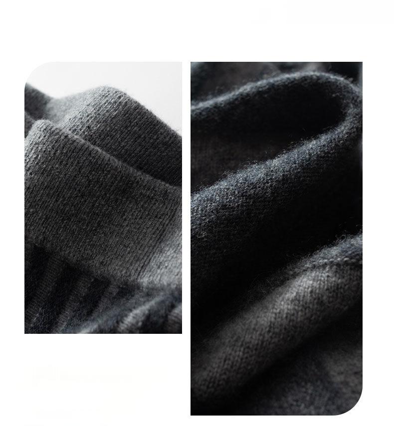 A-version pleated heavyweight thickened two-tone cashmere knitted skirt