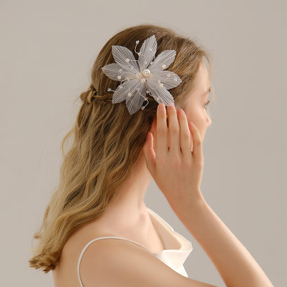 Handmade crystal bridal hairpin