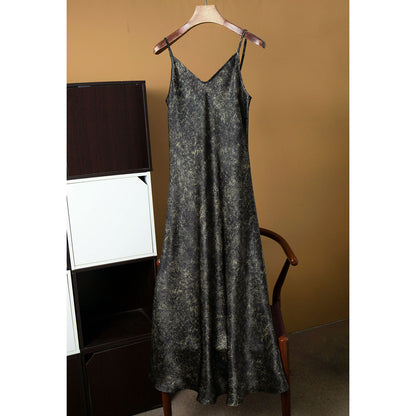100 mulberry silk adjustable shoulder strap suspender skirt new summer style