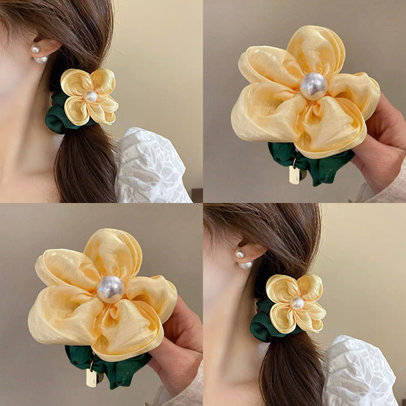 Spring atmosphere flower pearl hairband