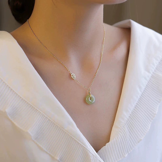 Creative Fortune-attracting Peace Buckle Copper Coin Necklace