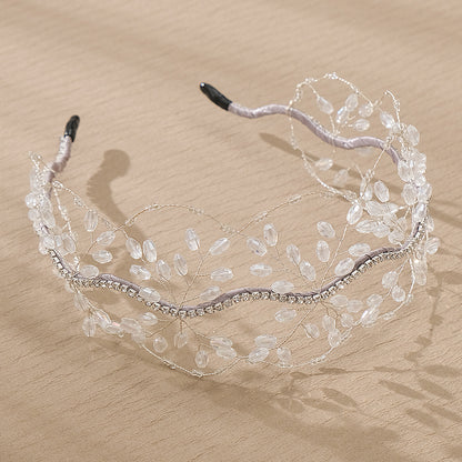 Vintage Handmade Beaded Braided Headband