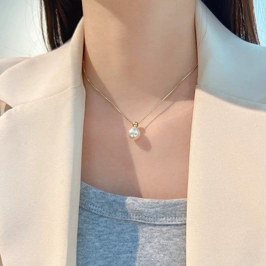 Simple Small Metal Bead Necklace