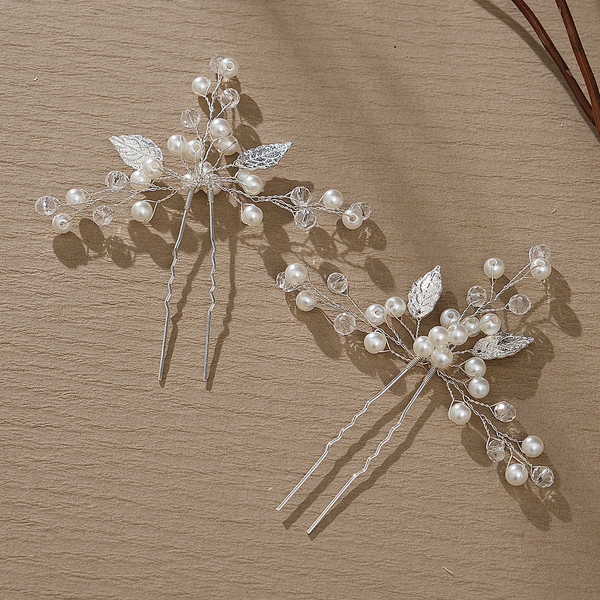 Handmade pearl U-shaped hairpin