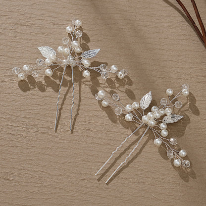 Handmade pearl U-shaped hairpin
