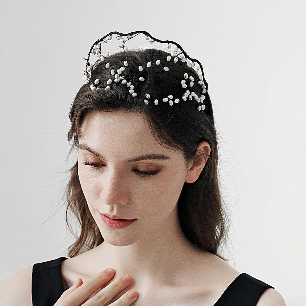 Hand-woven high top headband