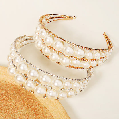 Pearl Crown Internet celebrity all-match hair pressing headband