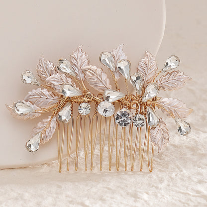 Ancient style Xiuhe handmade rhinestone comb