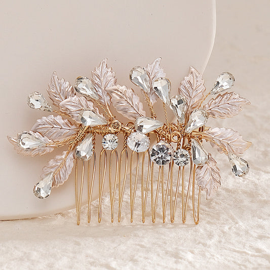 Ancient style Xiuhe handmade rhinestone comb