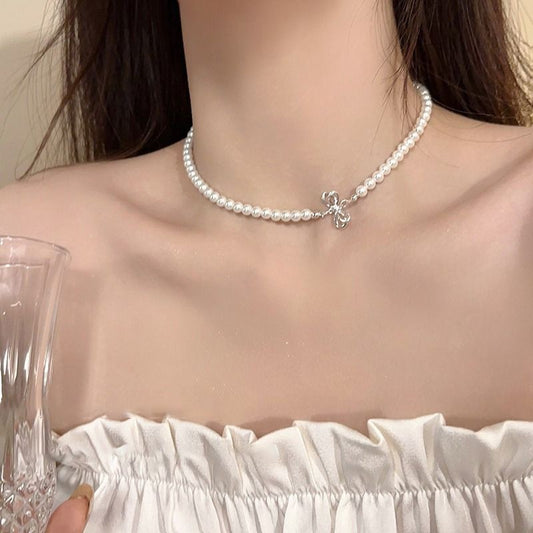 Gentle Butterfly Pearl Necklace
