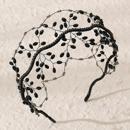 Vintage Handmade Beaded Braided Headband