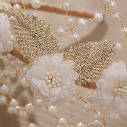 Handmade beaded pearl headband